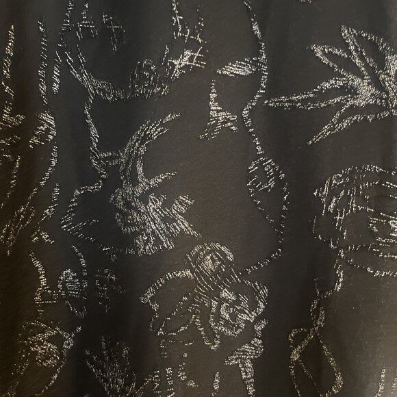 NEW NWT JM Collection Medium Sparkly Silver Black Formal Blouse Shirt Top Dinner - Picture 2 of 11